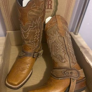 Leather western boots